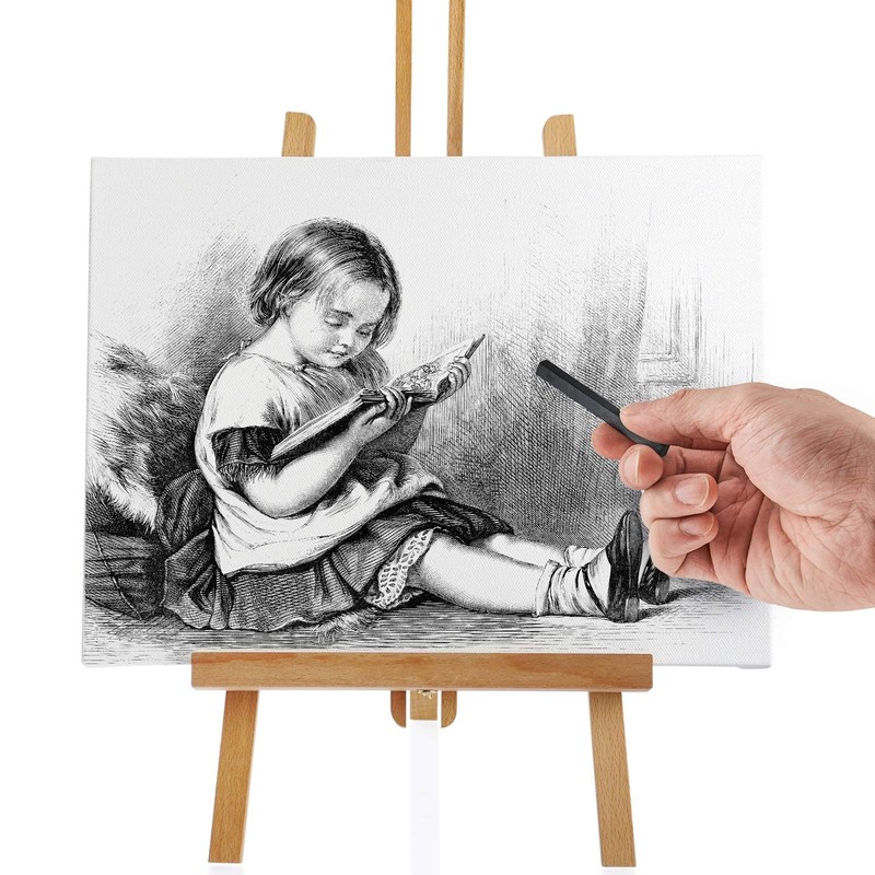 ieron 6 Square Graphite Sticks Square Compressed Charcoal Sticks Drawing