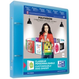 Elba Polyvision Ring Binder 17 x 22 cm Blue/Pink