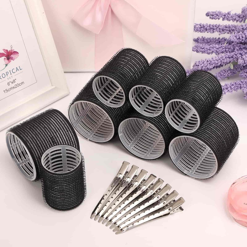 Self Grip Hair Rollers Curlers 16 Pcs Set with 8Pcs