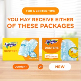 Swiffer Swiffer Dusters Refill for Cleaning, Feather & Microfiber Duster Disposable Alternative, for Dusting Furniture, Blinds, Ceiling Fans, Walls, Helps Remove Allergens, Unscented, 18ct