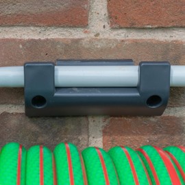 Garden Hose Reel PVC Wall Mounted Hanger (Pack of 2) with Screws and Wall Plugs