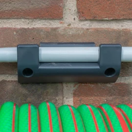 Garden Hose Reel PVC Wall Mounted Hanger (Pack of 2) with Screws and Wall Plugs
