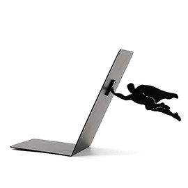 I-TOTAL Metal Bookends - Metal Book Holder Gift Idea (Superhero)