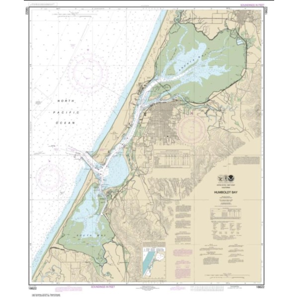 East View Humboldt Bay (18622-55) by NOAA Nautical Chart