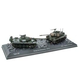 - Lot with 2 Military Tanks 1:72 Tank World: Type 59 + M41 Walker Bulldog Battle of Dong Ha Vietnam 1972 (OT7 + OT8)