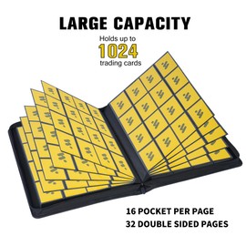 MORABTO Premium 1000+ Pockets Card Binder,16 Pockets Trading Card Binder Ringless Side Loading Trading Card Album Folder for TCG -Teal