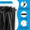 100 Pack Black Cable Ties - 150mm x 3.6mm Plastic