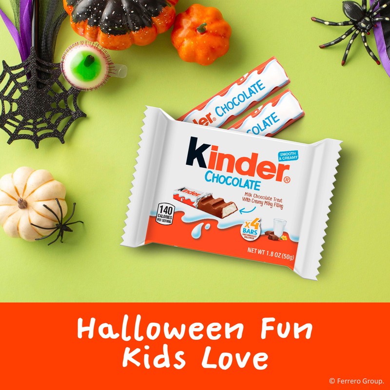 Kinder Chocolate, 18 Four Count Packs, Milk Chocolate Bar with