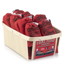 Old Fashioned Bubble Gum Candy: Fruit Flavor Chewing Gum in Individual Drawstring Bags by Espeez - Vintage Bulk Candy Packs for Parties and Special Events - Coal Mine Nugget Gum - 24 Bags