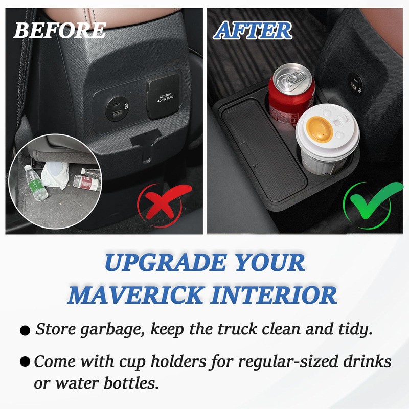 TOPINSTALL Custom Trash Can Drink Holder for 2022-2026 Ford Maverick,