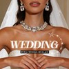 JAKAWIN Rhinestone Choker Necklace Set Chunky Diamond Jewelry Set Prom