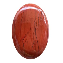 Hslutiee Healing Crystal Pocket Palm Stone, Polished Oval Soap Energy Worry Stones for Anxiety Meditation, Red Jasper