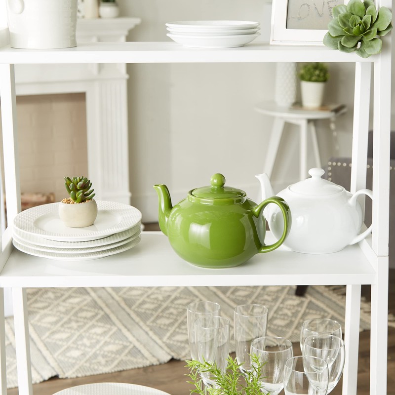 RSVP International Stoneware Teapot Collection, Microwave and Dishwasher Safe, 42