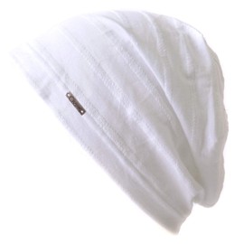 CHARM TOCO 100% Cotton, Thin, Lightweight, Medical Hat, Available in 2 Sizes, 5 Colors, Stylish, Large Sizes, white
