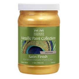 qt Modern Masters ME658 Gold Rush Metallic Paint Collection, Satin Water-Based Decorative Metallic Paint