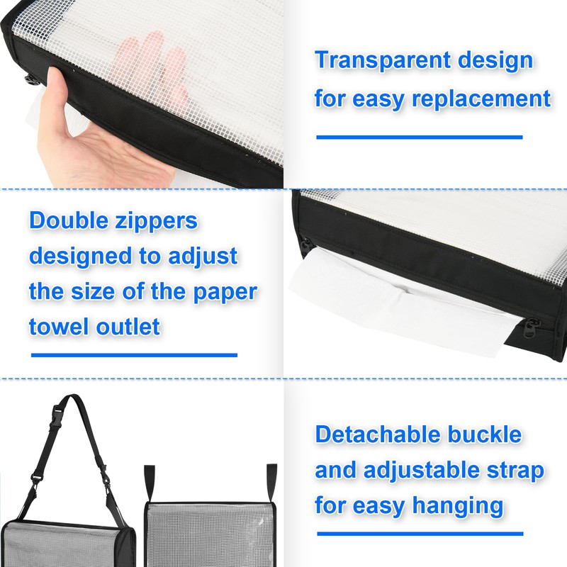 Hanging Camping Paper Towel Holder, Waterproof Hand Paper Towel Dispenser