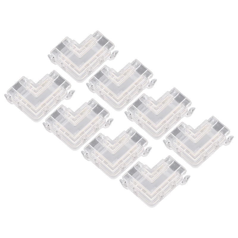 8PCS L Shaped LED Light Strip Connectors 4 Pin 10mm