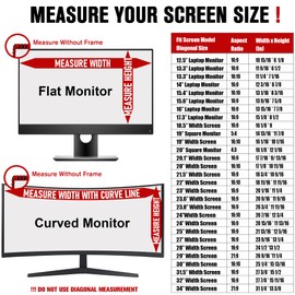 ZYY 2 Pack 27 Inch(diagonal) Computer Privacy Screen Filter (23 9/16 × 13 1/4) With Anti Glare,Anti UV, Privacy Screen Protector Film 16:9 Aspect Ratio For Desktop Computer Monitor Curved