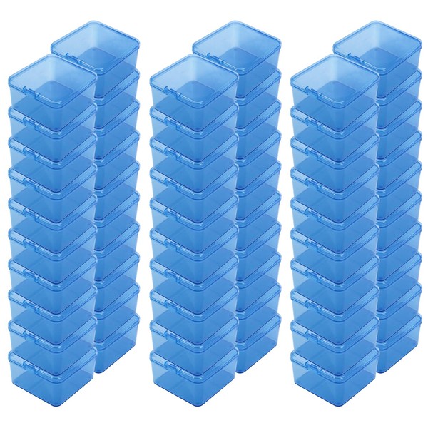 LJY 60 Pieces Square Mini Plastic Storage Containers Box Case