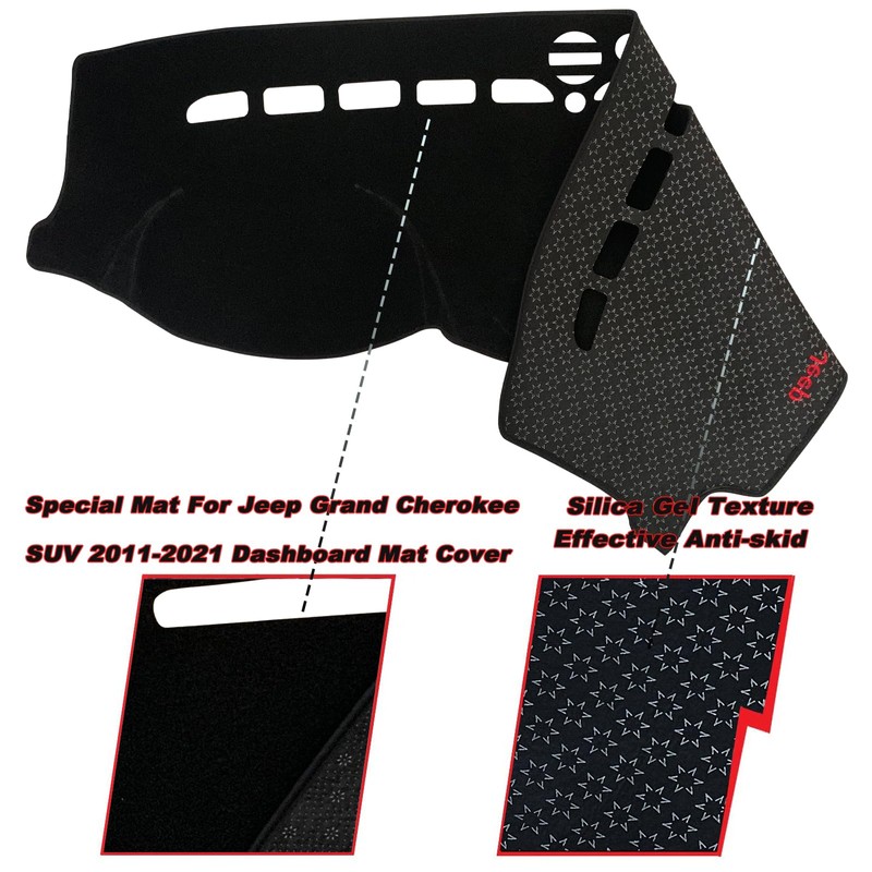 KEEGTBOX Funda para tapete de salpicadero para consola central interior