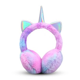Jagowa 1 Piece Winter Unicorn Earmuffs Warm Cold Fuzzy Earmuffs Warm Earmuffs Cute Earmuffs for Ladies Children Girls Adult, Purple