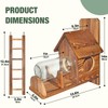 Squirrel Feeder with Ladder, Wood Squirrel Feeders for Outside, Funny