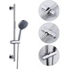 Shiwaki Replaceable Handheld Shower Holder, Chrome ABS Shower Head Holder,18-25MM