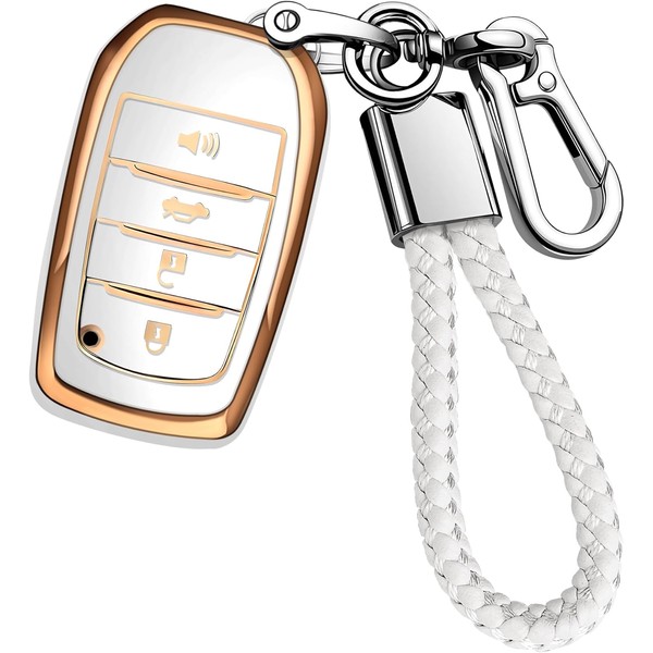 JOYEAR for Toyota Key Fob Cover with Key chain Compatible
