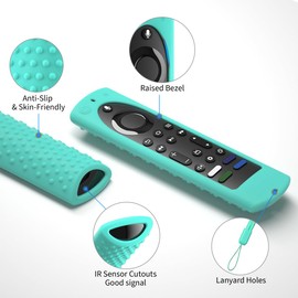 Silicone Cover for Fire TV Stick 4K+ Max 2nd gen 2023 Remote Cover, Toshiba/Insignia Smart TV Remote Silicone Case Cover Anti-Slip Sleeve with Lanyard (Mint)