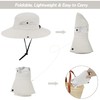Women's Outdoor UV-Protection-Foldable Sun-Hats Mesh Wide-Brim Beach Fishing Hat with