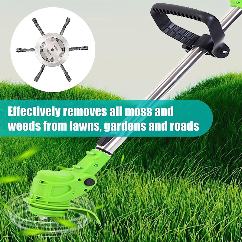 6 Inch Steel Wire Rotary Heavy Duty Weed Brush Cutter