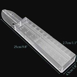 5-Inch Capacity Plastic Rain Gauge Outdoor Easy to Read for Yard Capacity Wall Mount or in Ground(Clear,2 Pieces)
