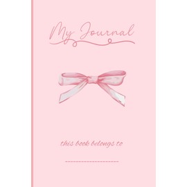 minimalistic pink bow journal: gift notebook