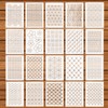 Pack of 20 Sashiko Stencils, 21 x 15 cm, PET