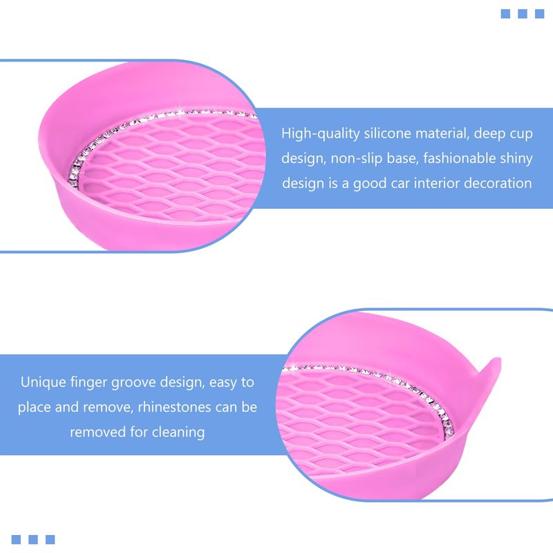 4 PCS Bling Car Cup Coaster, Crystal Rhinestone Cup Holder