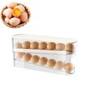 Fridge Egg Dispenser, 2 Layers Rolling Egg Dispenser, Space Saving