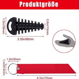 GERUI Pack of 4 Exhaust Cleaning Plugs, Universal Offroad Motorcycle Tailpipe, Waterproof Rubber Plug, Exhaust Plug, Motorcycle Exhaust Damper 15 mm - 38 mm (Black, Red, Yellow, Green)