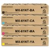 Zeejet MX61NT MX-61NT Toner Cartridges 4-Pack Replacement for Sharp MX-61NT-BA