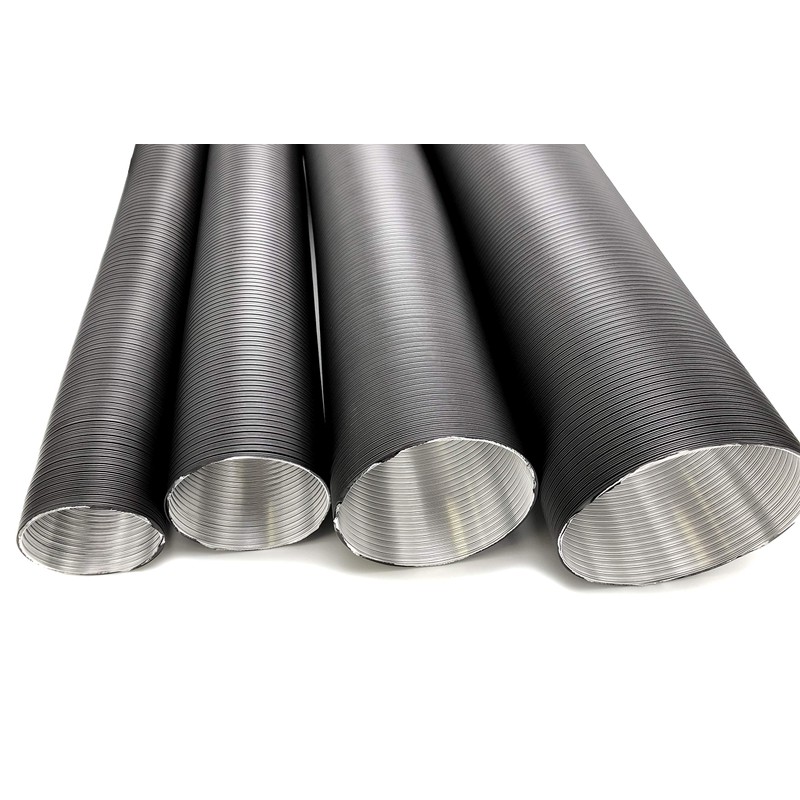 Intelmann Aluminium Flexible Pipe Black Painted, Diameter 150 mm, Length