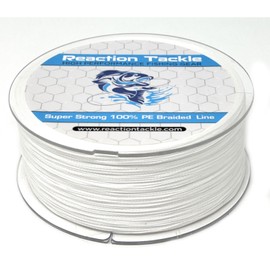 Reaction Tackle Braided Fishing Line White 10LB 150yd
