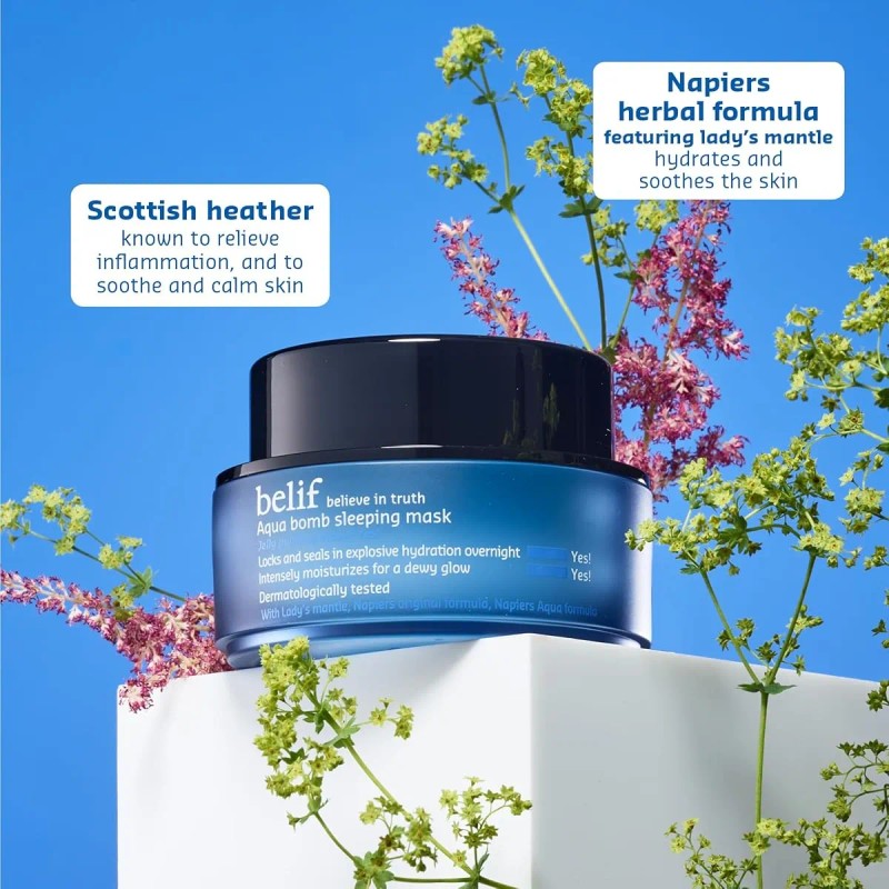Mascarilla De Noche Belif Aqua Bomb Para Hidratacion 75ml