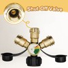 Aekops 3 Way Propane Splitter QCC/POL with Gauge and Shut-Off