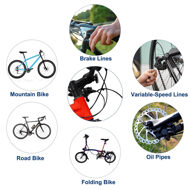 sourcing map 40pcs Bicycle S-Hook Clips Clamps Plastic Rotatable S
