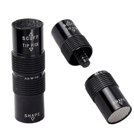 GSE Games & Sports Expert 4-in-1 Pool Cue Tip Tool, Billiard Cue Stick Tip Tool, Billiard Cue Accessories Scuffer/Shaper/Aerator/Joint Protector (Cue Tip Tool with 3/8-10 Joint Protectors)