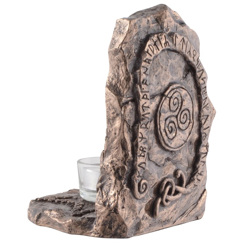 Veronese Viking Compass Vegvisir Tea Light Bronzed