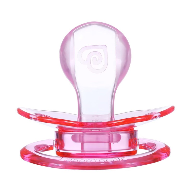 Landofgenie Dummy for Adults Bone Shape Transparent Dummy Pink