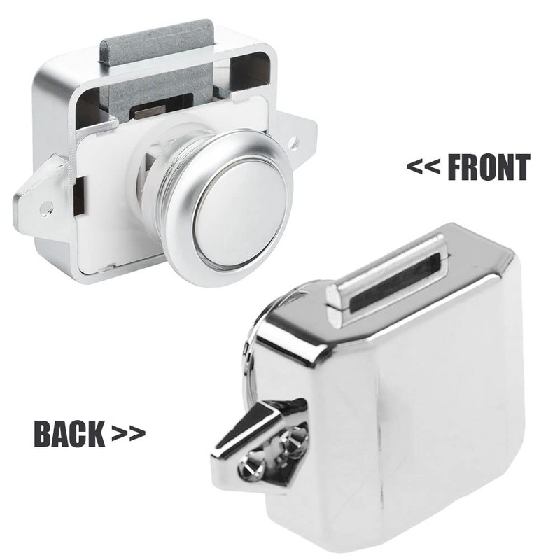 Opaltool 5PC Push Button Drawer Lock,15-18mm Keyless Push Button Door