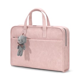 TAIKESEN Protective Sleeve Case Bag Compatible with MacBook Pro 16 Inch, 15.6 inch, HP, Dell, Acer Aspire, Asus Notebook, Computer Bag with Shoulder Strap,Pocket,Handle, Pink