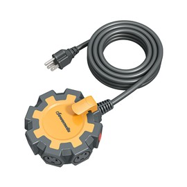 DEWENWILS Industrial Power Strip with 6-Outlet, 15FT Heavy Duty Extension Cord, UL Listed, 14/3C SJTW, Workshop/Garage Outdoor Extension Cord with Multiple Outlets, 125V, 60Hz, 15A, 1875W