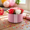 Flowerbox mit Seifenblumen – Hortensien & Rosen im rosa Geschenkset